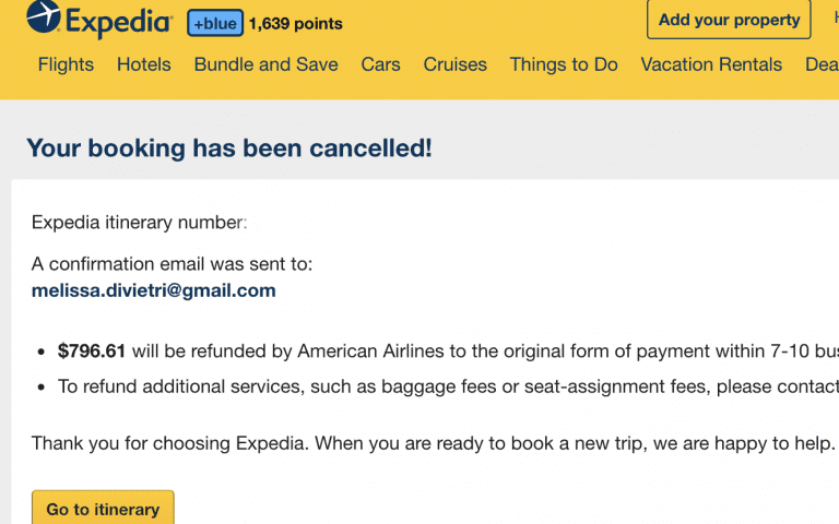 You can have a flight refund… 🛩🛩