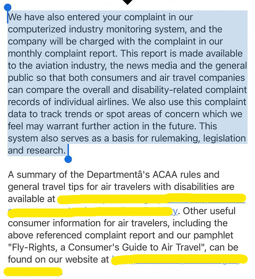 disability scooter problem airline