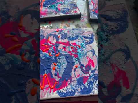 Just me, my paints, and the sun—living my best abstract life! 🌞🎨 Who knew making a colorful mess