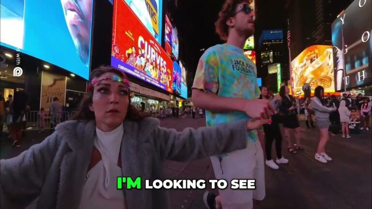 Lighting Up Times Square with Crown Halos 💫 Blue Eye Queen Spreads Good Vibes #GlowNYC