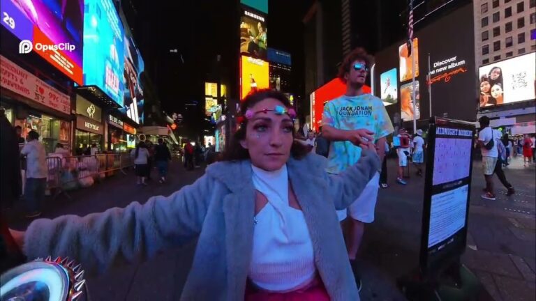 Lighting Up Times Square with Crown Halos 💫 Blue Eye Queen Spreads Joy at NFT NYC #TimesSquareGlow