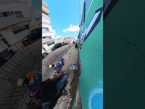 Street Art Session in Lisbon 🖌️ A Disabled Woman’s Bold Creative Flow Outdoors #LisbonStreetArt