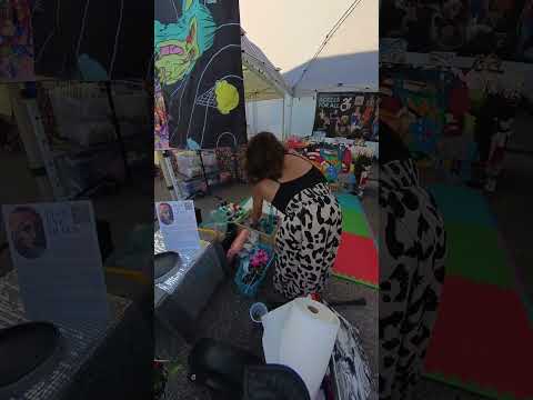 Street Painting With Purpose 🛤️ Disabled Artist Brings Abstract Joy to Public Space #StreetCanvas