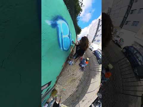 Making Art in Public Spaces 🌇 Lisbon Street Vibes by a Uniquely Abled Global Painter