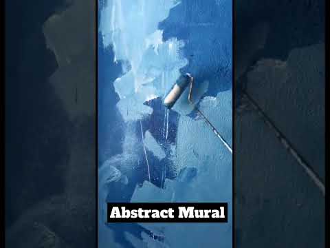 In the process of creating a large abstract mural in gorgeous Miami ☀️ #abstractartist