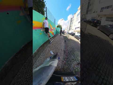 Street Art in Lisbon by Global Creator 🌍 Disabled Woman Brings Abstract Beauty to the City