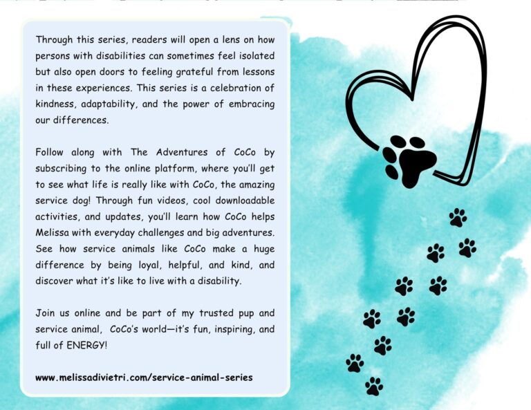 Are you ready for creativity? 🎨 Check out my "Children’s Coloring Book Series" filled with adorable adventures and fun pages to color! 🔗 www.shop.melissadivietri.com/products/cocos-book #ServiceAnimal
