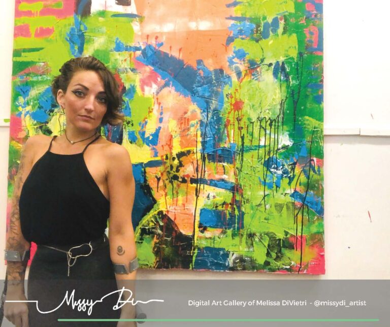 Abstract art is my playground. Fun vibes, fruitful projects, & doing good stuff keep me inspired as an independent artist. Join my colorful journey! 🎨 #selfieoftheday Peek inside my studio: 🔗 www.melissadivietri.com/art #ArtLife