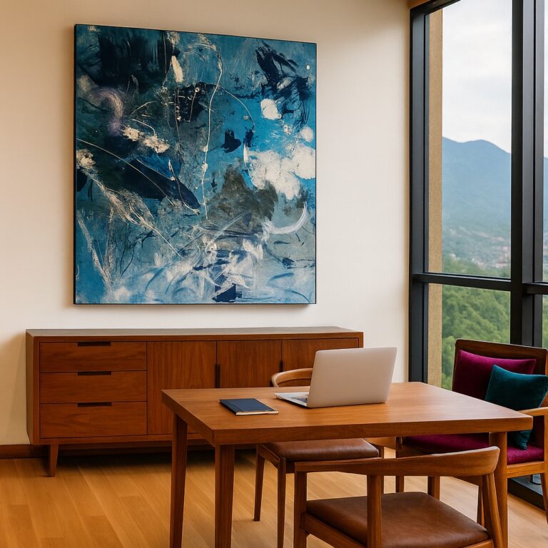 When your eyes truly listen, they see beyond the surface—Listening With Your Eyes unfolds layers of emotion in every shade and stroke. 👁️⠀ 🔗 https://shop.melissadivietri.com/products/listening-with-your-eyes-abstract-painting-handmade-art #newart missydi ⠀