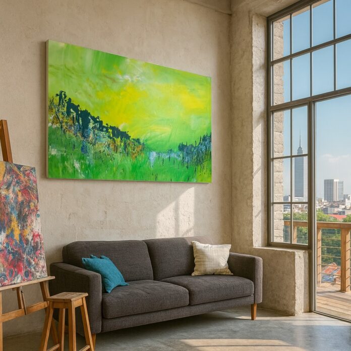 What feels immovable can still be shifted—Moving Mountains is a handmade canvas of strength, grit, and faith, painted as a horizon of persistence. 🏔️⠀ ⠀ 🔗 www.shop.melissadivietri.com/products/moving-mountains-abstract-painting-handmade-art #newart @missydi