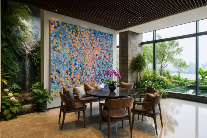 When words falter, emotions bloom—this handmade original whispers joys, losses, and tenderness through brushed harmony. 🌸⠀ 🔗 www.shop.melissadivietri.com/products/language-of-love-abstract-painting-handmade-art #SoulfulArt @missydi ⠀