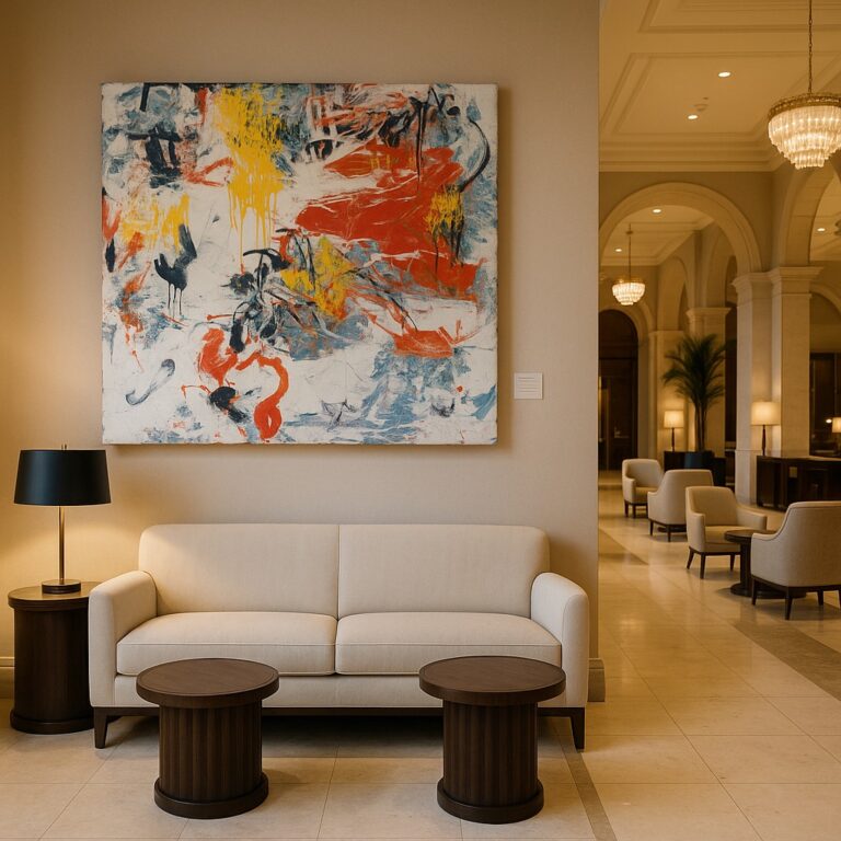 Vibrant, bold, and alive with light 🌈 Calm Holds Power Abstract Painting brings warmth + positivity to any room with its handmade abstract glow. 🔗 www.shop.melissadivietri.com/products/calm-holds-power-abstract-painting-handmade-art #newart @missydi