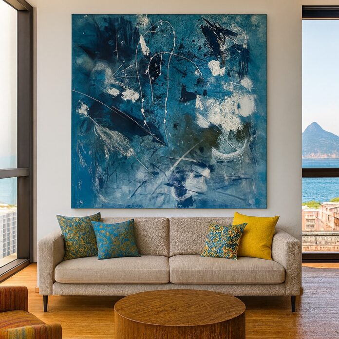 ⠀ Let your gaze tune into the language of color and form—this handmade painting whispers stories your heart already knows. 🎶⠀ 🔗 www.shop.melissadivietri.com/products/listening-with-your-eyes-abstract-painting-handmade-art #newart @missydi