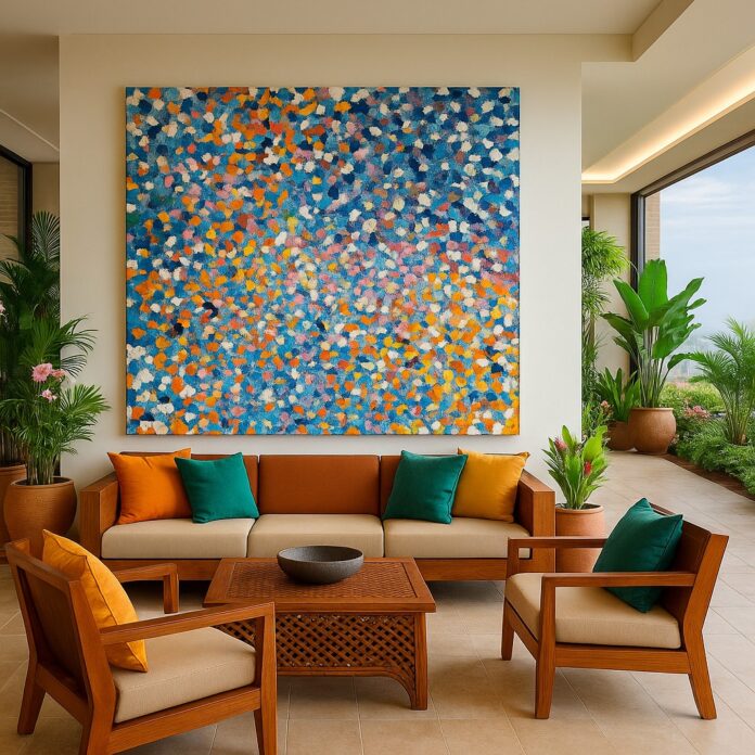 Feelings are deeper than sound—this canvas is a visual embrace, capturing love in substance, shadow, and light. 🌅⠀ 🔗 www.shop.melissadivietri.com/products/language-of-love-abstract-painting-handmade-art #ModernAbstract @missydi