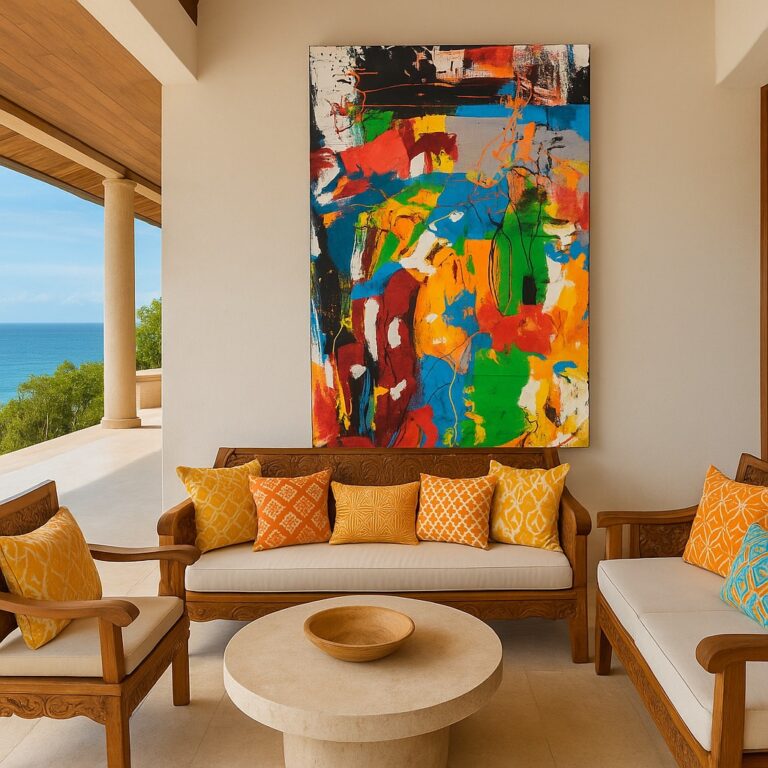 Painted in vibrant Miami hues, this piece is a celebration of possibility—an abstract reminder to see beyond limits. 🌊 🔗 http://www.shop.melissadivietri.com/products/open-your-imagination-abstract-painting-handmade-art