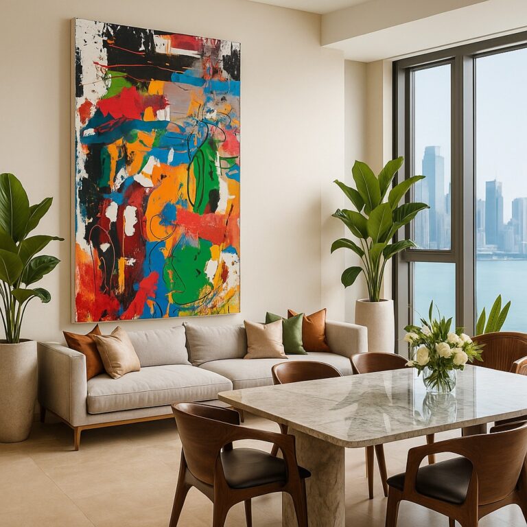 At 3 feet tall by 6 feet wide, this canvas stretches like a horizon line of possibility—painting curiosity into every inch. 🌄 🔗 http://www.shop.melissadivietri.com/products/open-your-imagination-abstract-painting-handmade-art