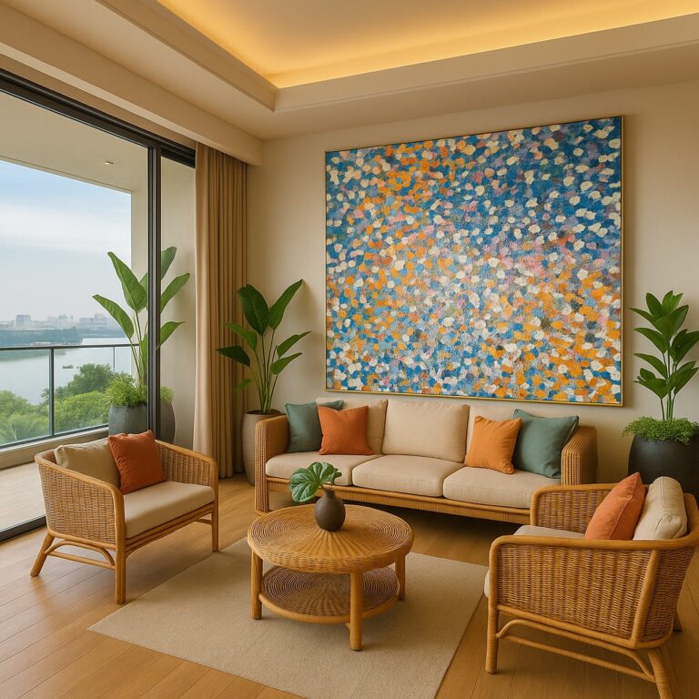 No script needed—this piece speaks the stories we keep soft, brave, and beautiful. Language of Love hears them. 🌙⠀ 🔗 www.shop.melissadivietri.com/products/language-of-love-abstract-painting-handmade-art #ArtForYourHome @missydi