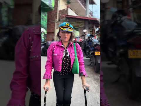 Touring The Bold Streets Of Comuna 13 With Courage And Forearm Crutches 🔥 #resilientwoman