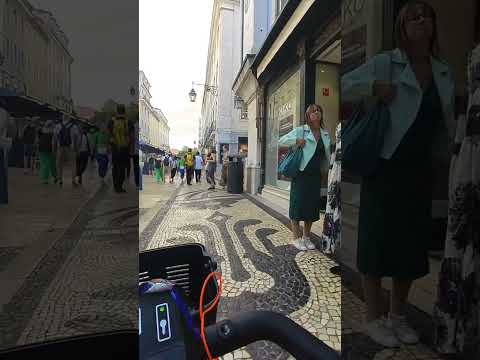 Differently Abled Woman In Lisbon’s Streets on My Scooter 🌇 Touring Portugal With a Medical Device